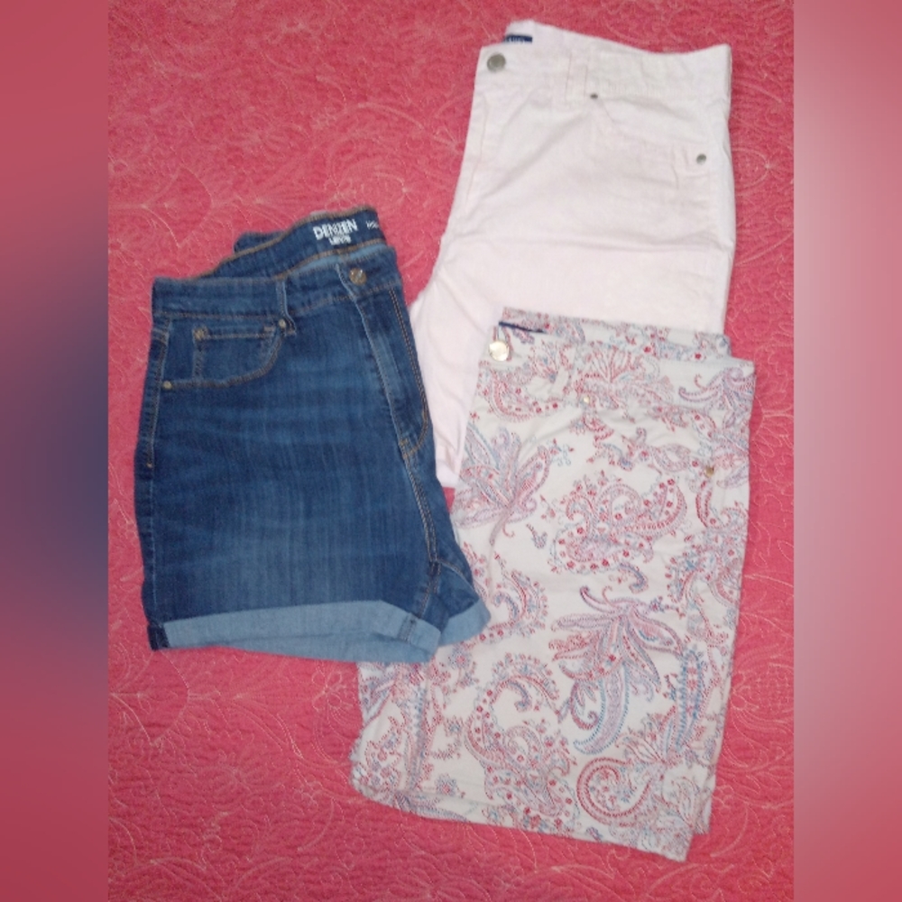 3-PR NWOT shorts bundle 2-pr Bandolino sz 14, 1-pr Denizen jeans sz 18(34)